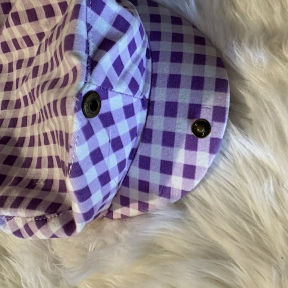 💗HOST PICK💗 Purple & White Checkered Newsboy Hat   6092  NWT Boutique - Picture 5 of 5